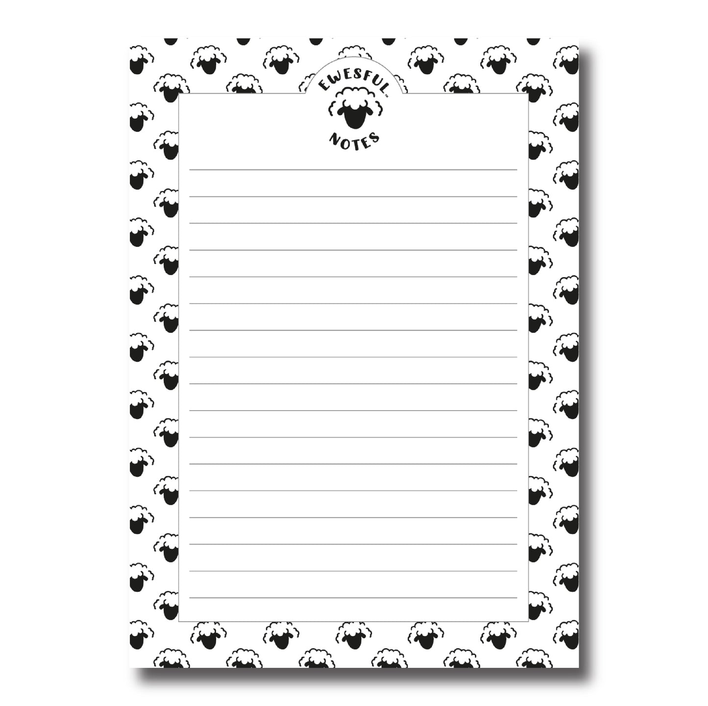 Ewesful Notes- Sheep Lined Notepad