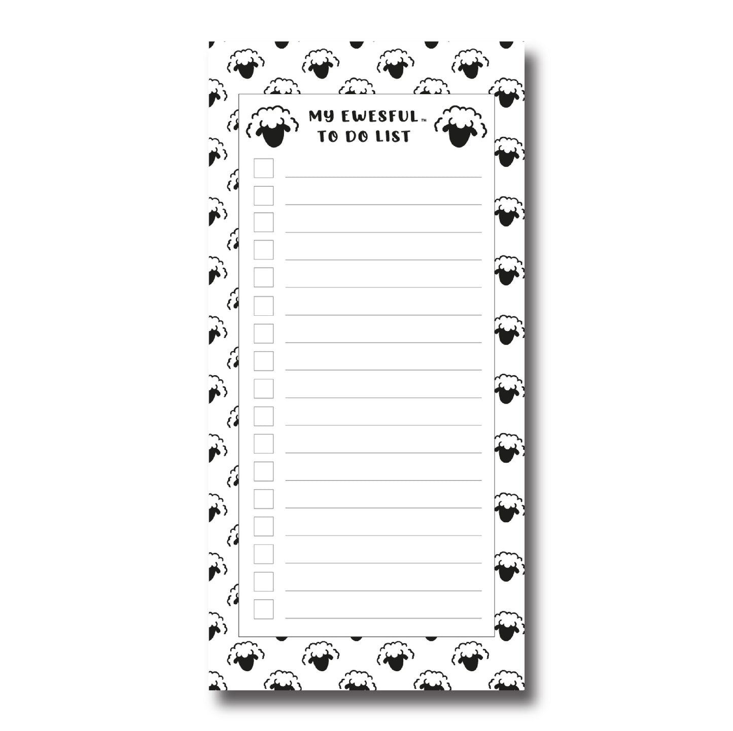 Ewesful To-Do List - Sheep Lined Notepad