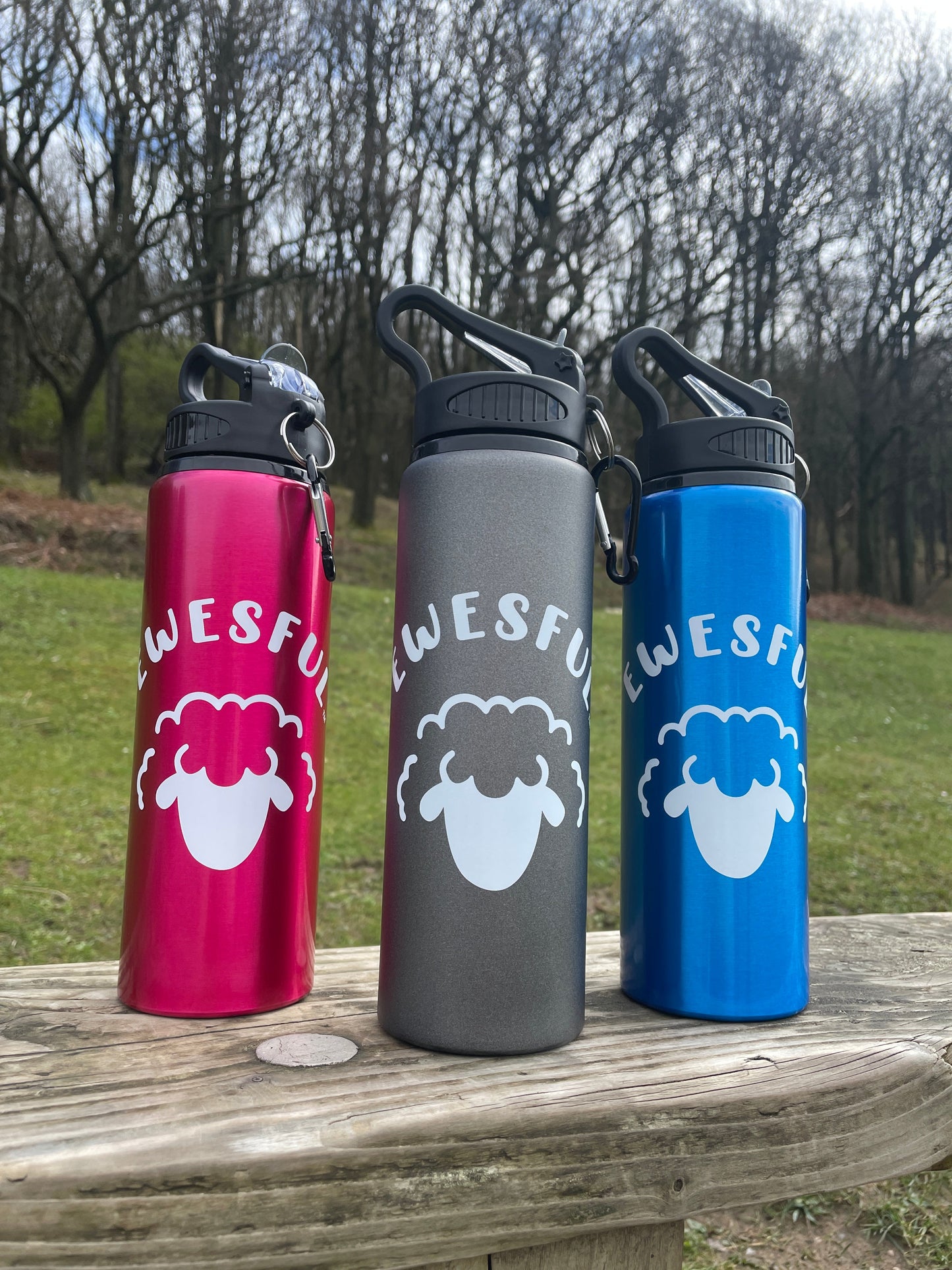 Sheep Logo 800ml Water Bottle (Blue)